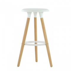 Барный стул Barneo N-19 Modern интерьерный белый в Североуральске - severouralsk.mebel24.online | фото