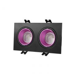 DK3072-BK+PI Встраиваемый светильник, IP 20, 10 Вт, GU5.3, LED, черный/розовый, пластик в Североуральске - severouralsk.mebel24.online | фото