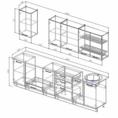 Кухонный гарнитур Жемчуг 2800 (Стол. 26мм) в Североуральске - severouralsk.mebel24.online | фото 2