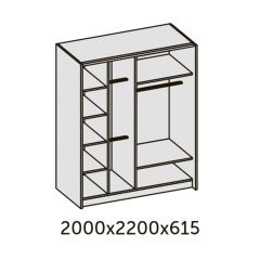 ИННЭС-5 Шкаф-купе 2-х дв. 2000 (2дв. Ф1 - венге) в Североуральске - severouralsk.mebel24.online | фото 3