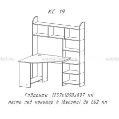 Компьютерный стол №19 (Анкор темный) в Североуральске - severouralsk.mebel24.online | фото 3