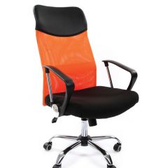 Кресло для руководителя CHAIRMAN 610 N (15-21 черный/сетка оранжевый) в Североуральске - severouralsk.mebel24.online | фото