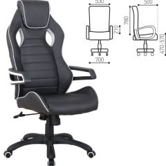 Кресло компьютерное BRABIX "Techno Pro GM-003" (черное/серое, вставки серые) 531814 в Североуральске - severouralsk.mebel24.online | фото 2