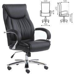 Кресло офисное BRABIX "Advance EX-575" (хром/экокожа/черное) 531825 в Североуральске - severouralsk.mebel24.online | фото