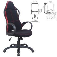 Кресло офисное BRABIX PREMIUM "Force EX-516" (ткань черное/вставки красные) 531571 в Североуральске - severouralsk.mebel24.online | фото