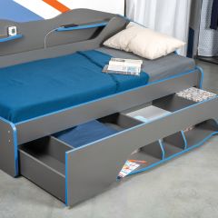 Кровать 11.03 Индиго + орт. основание (900*2000) в Североуральске - severouralsk.mebel24.online | фото 2