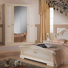 Кровать 2-х спальная 1600*2000, Ирина, изголовье ЛДСП (08.116) *без основания (дерево, беж) в Североуральске - severouralsk.mebel24.online | фото 2