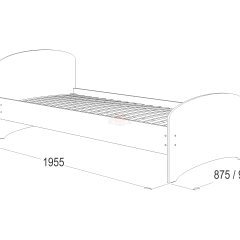 Кровать-4 одинарная (900*1900) в Североуральске - severouralsk.mebel24.online | фото 2