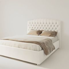 Кровать Берлин с ортопедическим основанием 1200 (экокожа белая) в Североуральске - severouralsk.mebel24.online | фото 2