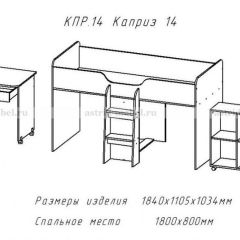 КАПРИЗ-14 Кровать 800 двухъярусная без рисунка в Североуральске - severouralsk.mebel24.online | фото 2