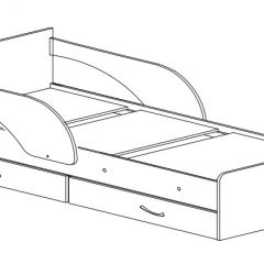 Кровать детская Максимка (Кроха-2) 800*1600 в Североуральске - severouralsk.mebel24.online | фото 2