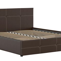 Кровать двойная Синди 160 + ортопед + ПМ + дно (арт. Марика 468 к/з (шоколад)) в Североуральске - severouralsk.mebel24.online | фото 2