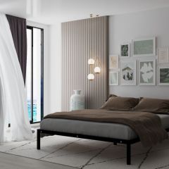 Кровать Мета с матрасом 1200 (черный) в Североуральске - severouralsk.mebel24.online | фото 2