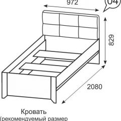 Кровать одинарная 900 Твист 04 в Североуральске - severouralsk.mebel24.online | фото