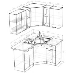 Кухонный гарнитур Лариса оптима 2 1500х1300 мм в Североуральске - severouralsk.mebel24.online | фото 2