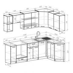 Кухонный гарнитур Лариса прайм 5 2300х1500 мм в Североуральске - severouralsk.mebel24.online | фото 2