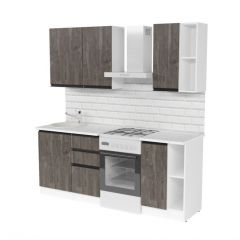 Кухонный гарнитур Ноктюрн медиум 1400 мм в Североуральске - severouralsk.mebel24.online | фото 3