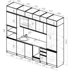 Кухонный гарнитур Сиена люкс 3000 мм в Североуральске - severouralsk.mebel24.online | фото 2
