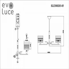 Люстра на штанге EVOLUCE Almese SLE300203-05 в Североуральске - severouralsk.mebel24.online | фото 5