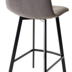Полубарный стул CHILLI-QB SQUARE графит #14, велюр / черный каркас (H=66cm) М-City в Североуральске - severouralsk.mebel24.online | фото 2