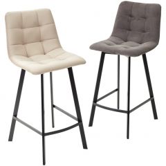 Полубарный стул CHILLI-QB SQUARE графит #14, велюр / черный каркас (H=66cm) М-City в Североуральске - severouralsk.mebel24.online | фото 5
