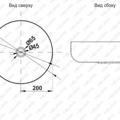 Раковина 400B Lake MELANA Profline ГРАФИТ накладная круглая 400B в Североуральске - severouralsk.mebel24.online | фото 2