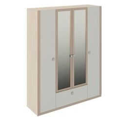 Шкаф 4 двери Глэдис М24 (ЯШС/Белый) в Североуральске - severouralsk.mebel24.online | фото