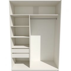 Шкаф-купе 1400 серии SOFT D1+D3+B2+PL1 (2 ящика+1штанга) профиль «Графит» в Североуральске - severouralsk.mebel24.online | фото 2