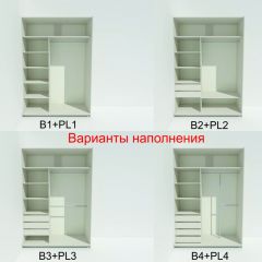 Шкаф-купе 1400 серии SOFT D1+D3+B2+PL1 (2 ящика+1штанга) профиль «Графит» в Североуральске - severouralsk.mebel24.online | фото 6