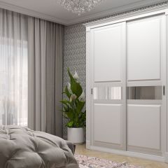 Шкаф-купе 1500 серии NEW CLASSIC K2+K2+B2+PL2(2 ящика+1 штанга+1 полка) профиль «Капучино» в Североуральске - severouralsk.mebel24.online | фото