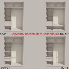 Шкаф-купе 1500 серии SILVER S3+S4+B2+PL4 (2 ящика+F обр.штанга) профиль «Серебро» в Североуральске - severouralsk.mebel24.online | фото 6