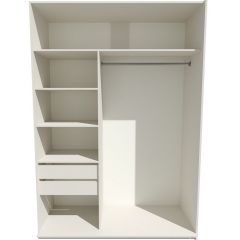 Шкаф-купе 1600 серии SOFT D1+D3+B2+PL1 (2 ящика+1штанга) профиль «Графит» в Североуральске - severouralsk.mebel24.online | фото 3