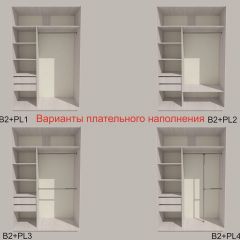 Шкаф-купе 1700 серии SILVER S1+S1+B2+PL2 (2 ящика+1 штанга+1 полка) профиль «Серебро» в Североуральске - severouralsk.mebel24.online | фото 6