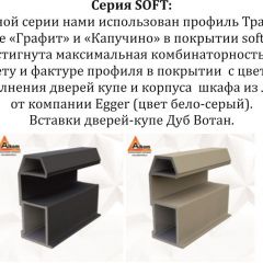 Шкаф-купе 2100 серии SOFT D5+D4+D5+B22+PL3 (по 2 ящика лев/прав+2штанги) профиль «Графит» в Североуральске - severouralsk.mebel24.online | фото 12