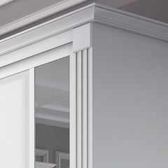 Шкаф-купе 2150 серии NEW CLASSIC K6Z+K1+K6+B22+PL2(по 2 ящика лев/прав+1 штанга+1 полка) профиль «Капучино» в Североуральске - severouralsk.mebel24.online | фото 4