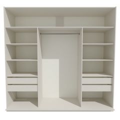 Шкаф-купе 2400 серии SOFT D4+D4+D4+B22+PL1 (по 2 ящика лев/прав+1штанга) профиль «Графит» в Североуральске - severouralsk.mebel24.online | фото 2