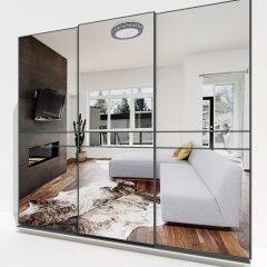 Шкаф-купе 2400 серии SOFT D4+D4+D4+B22+PL1 (по 2 ящика лев/прав+1штанга) профиль «Графит» в Североуральске - severouralsk.mebel24.online | фото 4