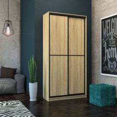 Шкаф-купе Лофт 1200 Шк12-47 (Дуб Сонома) в Североуральске - severouralsk.mebel24.online | фото