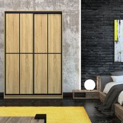 Шкаф-купе Лофт 1600 Шк16-47 (Дуб Сонома) в Североуральске - severouralsk.mebel24.online | фото