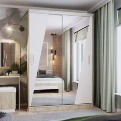 Шкаф-купе ПШ-2.9 1500 Фасад Норд (Дуб сонома/Белый жемчуг) в Североуральске - severouralsk.mebel24.online | фото