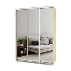 РОЛАНД Шкаф-купе с зеркалами Ирландский дуб (600*1700) Р673 в Североуральске - severouralsk.mebel24.online | фото 1