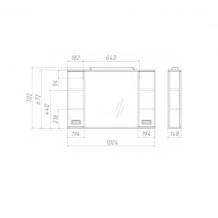 Шкаф-зеркало Cube 100 Эл. Домино (DC5013HZ) в Североуральске - severouralsk.mebel24.online | фото 2