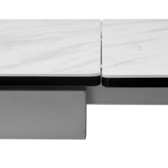 Стол BELLUNO 160 MARBLES KL-99 Белый мрамор матовый, итальянская керамика/ белый каркас, ®DISAUR в Североуральске - severouralsk.mebel24.online | фото 7