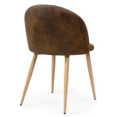 Стул на металлокаркасе Aldo dark brown / wood в Североуральске - severouralsk.mebel24.online | фото 4