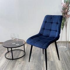 Стул CHIC BLUVEL-86 NAVY BLUE / черный каркас М-City в Североуральске - severouralsk.mebel24.online | фото 5