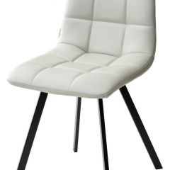 Стул CHILLI SQUARE HK017-03 светло-серый, PU/ черный каркас М-City в Североуральске - severouralsk.mebel24.online | фото