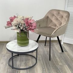 Стул GALE 360 град. поворот. BLUVEL-40 BEIGE, велюр/ черный каркас, М-City в Североуральске - severouralsk.mebel24.online | фото 3