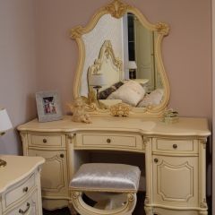 Туалетный стол + Зеркало Мона Лиза (крем) в Североуральске - severouralsk.mebel24.online | фото 6