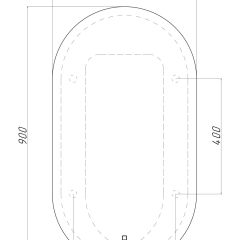 Зеркало Дакка 900х500 с подсветкой Домино (GL7037Z) в Североуральске - severouralsk.mebel24.online | фото 8