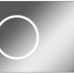 Зеркало Eclipse 100 black с подсветкой Sansa (SE1032Z) в Североуральске - severouralsk.mebel24.online | фото 1